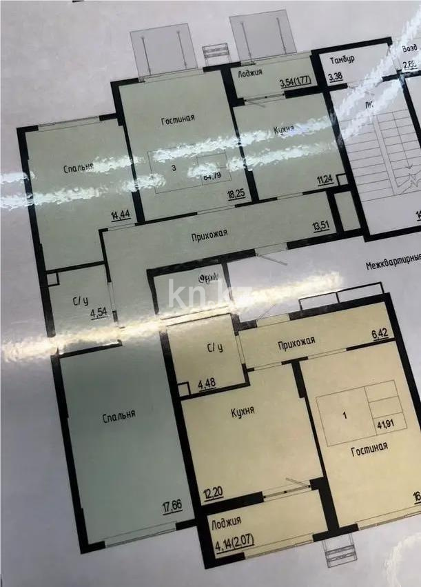 Продажа 3-комнатной квартиры, 84.79 м² - Продажа квартир в новостройках Астаны - страница 48 фото 1 из 1