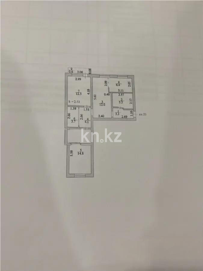 Продажа 3-комнатной квартиры, 63 м², ул. Сатпаева, дом  4/1 - Продажа квартир в Астане без посредников фото 1 из 1