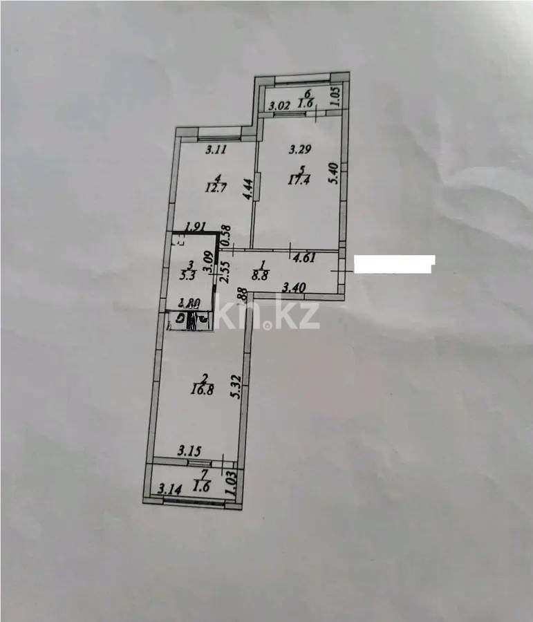 Продажа 2-комнатной квартиры, 64.2 м² - Продажа двухкомнатных квартир в кирпичном доме в Казахстане - страница 5 фото 8 из 8
