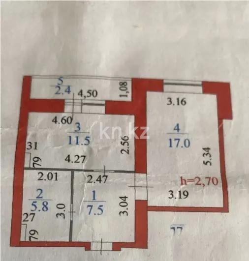 Продажа 1-комнатной квартиры, 44 м² в Астане - фото 3