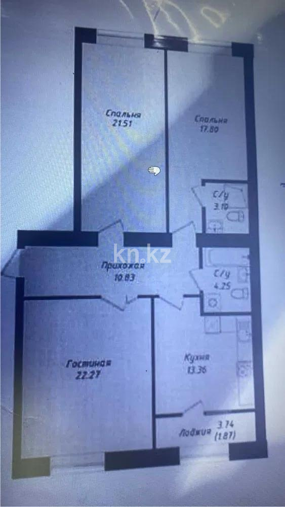 Продажа 3-комнатной квартиры, 100 м², ул. Айтматова, дом  77/6 - Продажа квартир в новостройках Астаны без посредников с фото фото 1 из 1