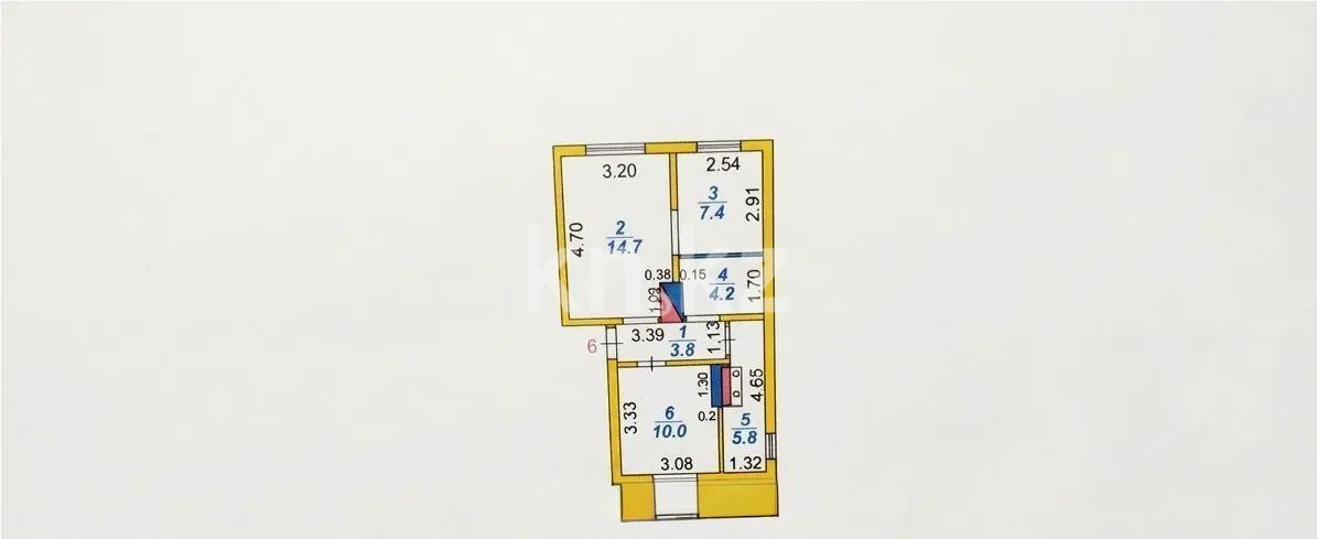 Продажа 2-комнатной квартиры, 45 м² - Продажа квартир в Караганде - страница 3 фото 6 из 6