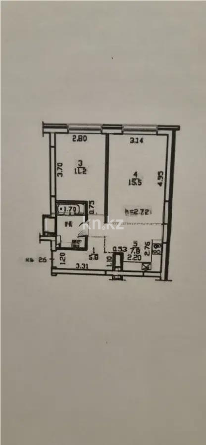 Продажа 1-комнатной квартиры, 44.2 м² - Продажа квартир в Медеуском р-не Алматы фото 2 из 2