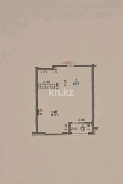 Продажа 1-комнатной квартиры, 51.2 м² в Алматы - фото 3