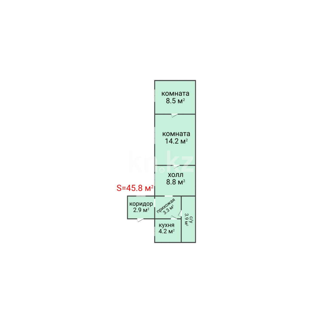 Продажа 3-комнатного дома, 46 м² - Продажа недвижимости в Костанае фото 2 из 19