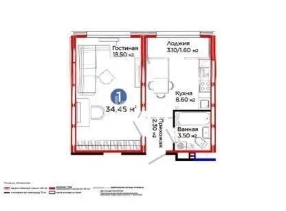 Продажа 1-комнатной квартиры, 35 м² в Астане - фото 5