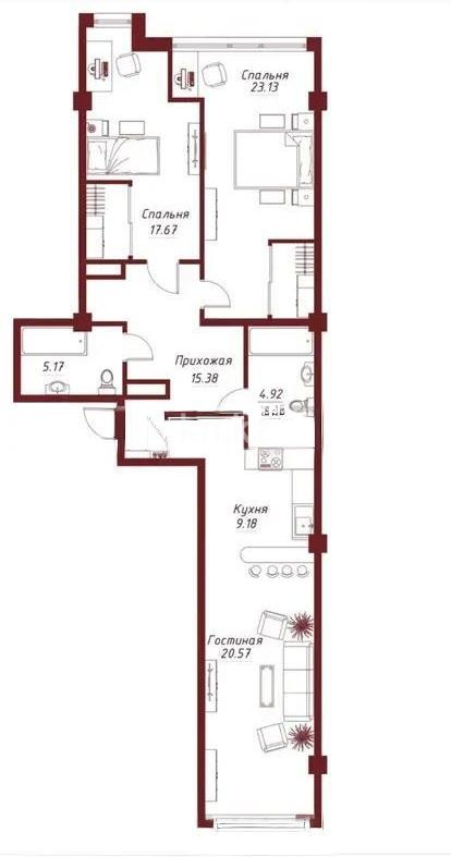 Продажа 4-комнатной квартиры, 99 м² - Продажа четырехкомнатных квартир в монолитно-каркасном доме в Алматы фото 1 из 1