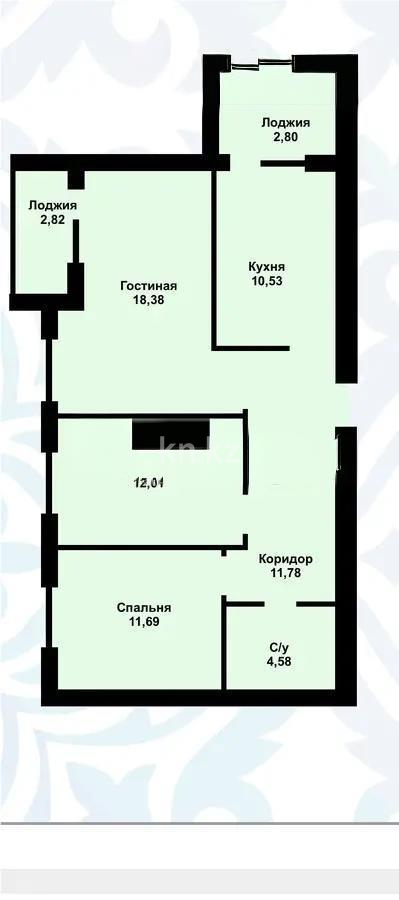 Продажа 3-комнатной квартиры, 72 м², ул. Муканова, дом  51 стр - Продажа квартир в Казахстане фото 1 из 1