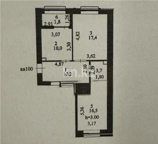 Продажа 2-комнатной квартиры, 59.6 м² - Продажа двухкомнатных квартир в Астане - страница 9 фото 6 из 6