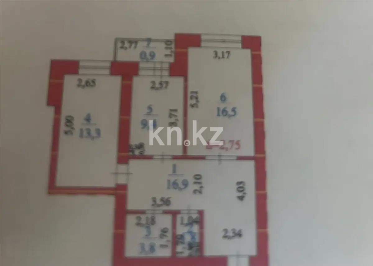 Продажа 2-комнатной квартиры, 62.6 м², ул. Нажимеденова, дом  16 - Продажа  двухкомнатных квартир в новостройках Астаны без посредников фото 1 из 6