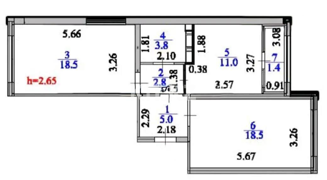 Продажа 2-комнатной квартиры, 61 м² в Астане - фото 3
