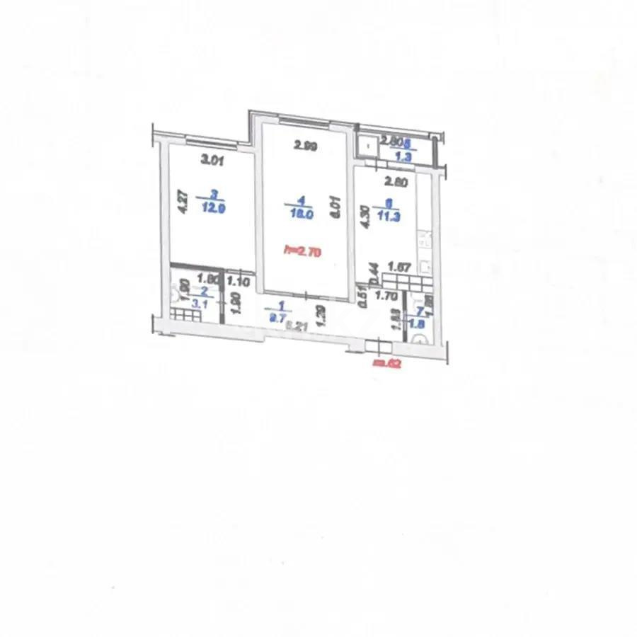 Продажа 2-комнатной квартиры, 58.1 м², ул. Омарова, дом  1 - Продажа квартир в Алматы фото 1 из 1