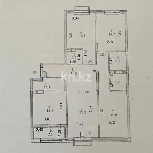 Продажа 4-комнатной квартиры, 117.3 м² - Продажа  четырехкомнатных квартир в новостройках Астаны фото 3 из 3