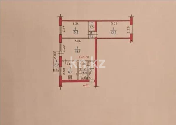 Продажа 3-комнатной квартиры, 58.1 м² - Продажа квартир в Алматы - страница 3 фото 6 из 6