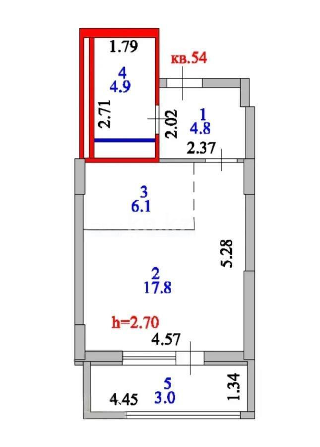 Продажа 1-комнатной квартиры, 36.6 м², ул. Косшыгулулы, дом  4 - Продажа квартир в Балхаше фото 1 из 1