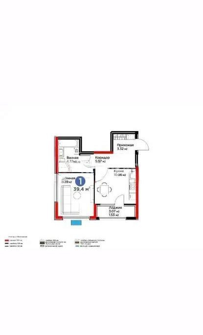 Продажа 1-комнатной квартиры, 39.4 м², ул. Момышулы, дом  11/14а - Продажа  однокомнатных квартир в Алматы с фото фото 1 из 1