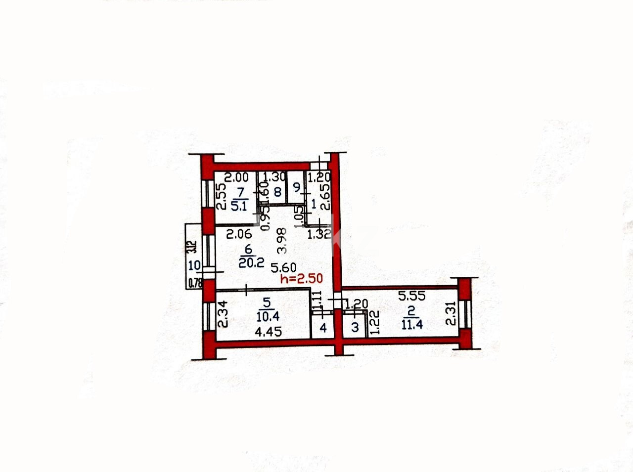 Продажа 3-комнатной квартиры, 57 м², пр. Назарбаева, дом  34 - Продажа и аренда недвижимости в Усть-Каменогорске фото 1 из 10