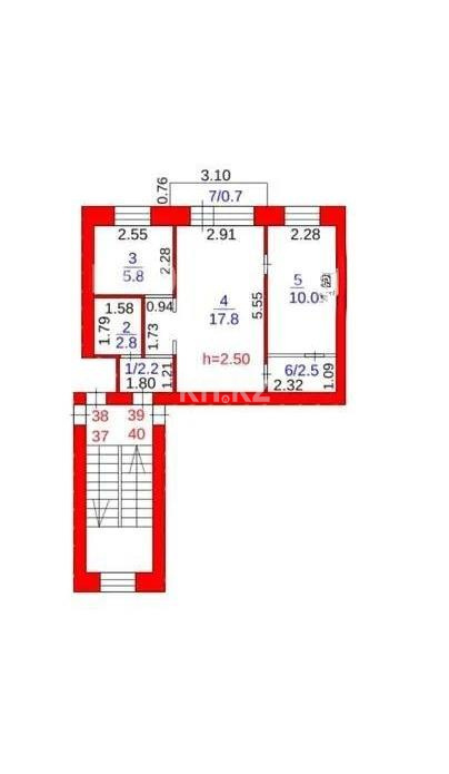 Продажа 2-комнатной квартиры, 41 м² - Продажа двухкомнатных квартир в Караганде фото 6 из 6