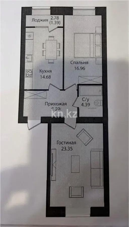 Продажа 2-комнатной квартиры, 70 м² - Продажа двухкомнатных квартир от собственников в Астане - страница 6 фото 4 из 4