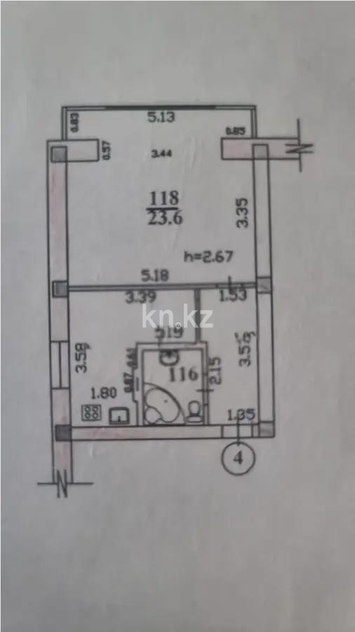 Продажа 1-комнатной квартиры, 40.4 м² - Продажа однокомнатных квартир в Алматы - страница 22 фото 5 из 5