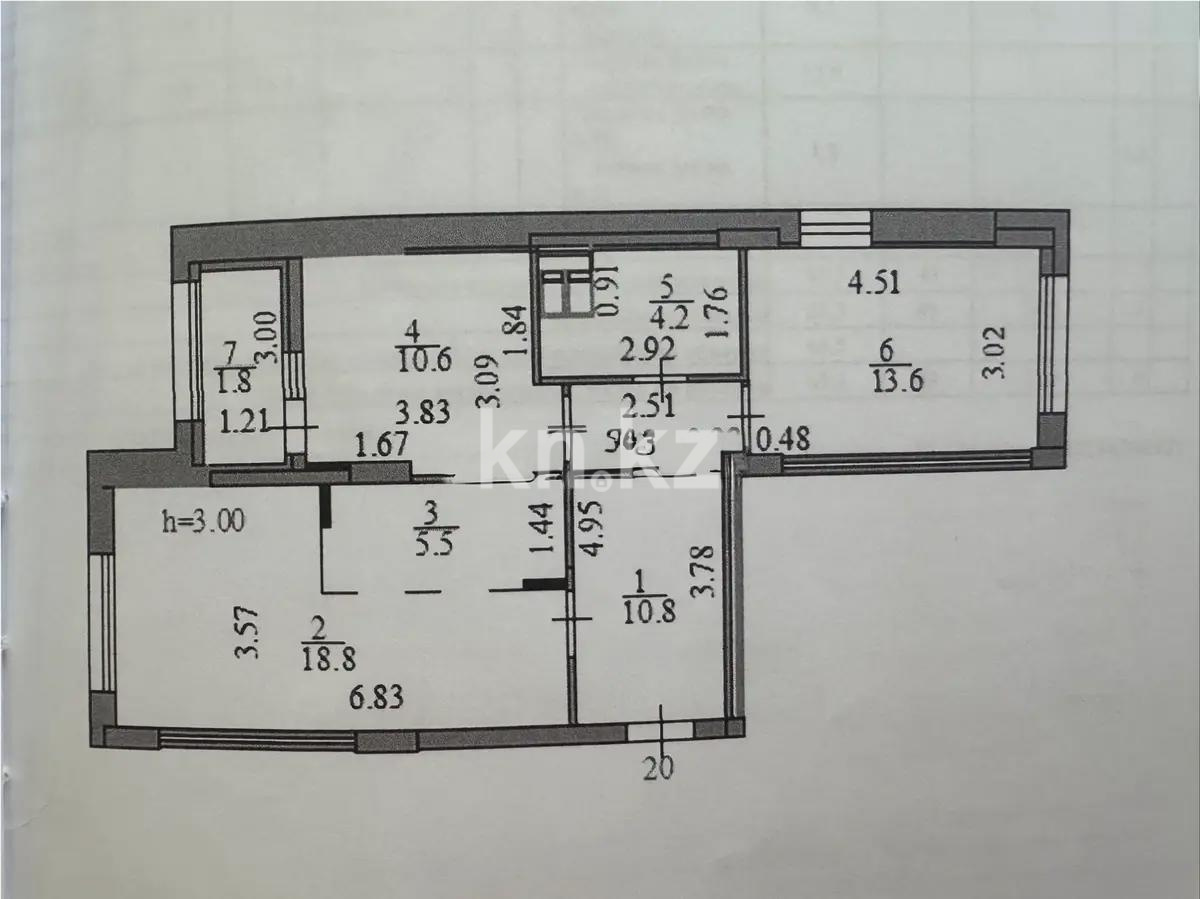 Продажа 3-комнатной квартиры, 67 м², ул. Е-669, дом  4 в Астане - фото 6