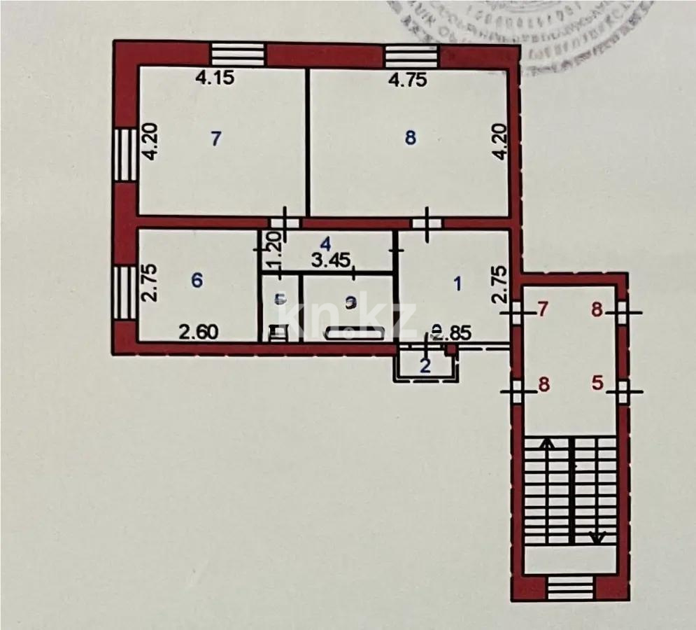 Продажа 2-комнатной квартиры, 62 м² в Караганде - фото 7