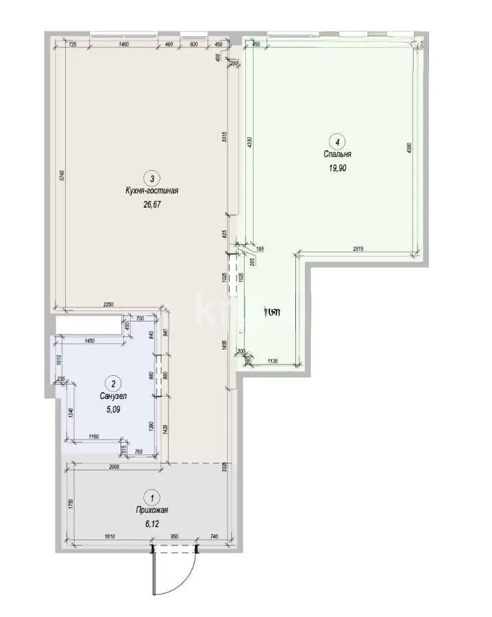 Продажа 2-комнатной квартиры, 58 м², ул. Тыныбаева, дом  12 в Астане