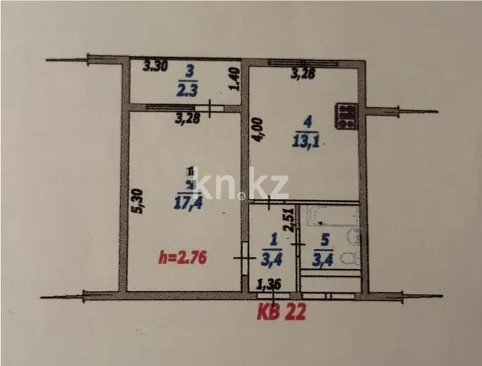 Продажа 1-комнатной квартиры, 39.6 м² - Недвижимость в Казахстане - страница 5 фото 4 из 4