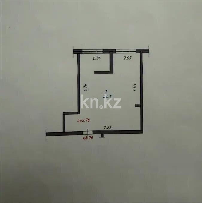 Продажа 1-комнатной квартиры, 45 м² в Алматы