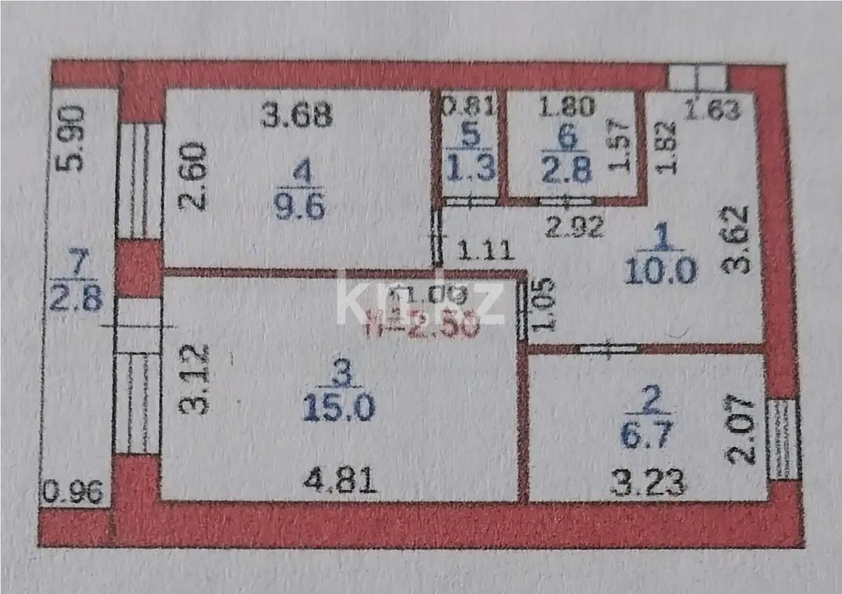 Продажа 2-комнатной квартиры, 48 м² в Караганде