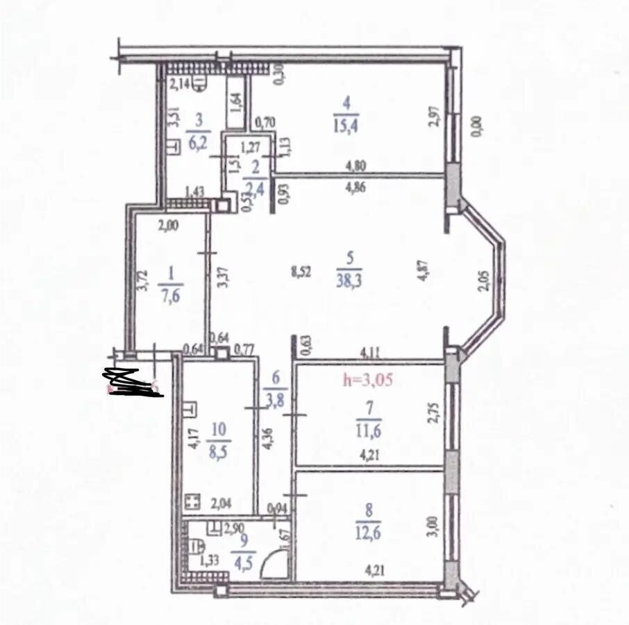 Продажа 4-комнатной квартиры, 117 м² в Алматы