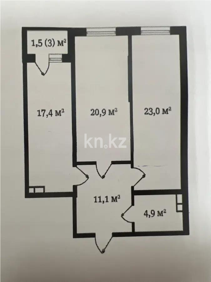Продажа 2-комнатной квартиры, 77.5 м², пр. Рыскулова, дом  103/7 стр - Продажа квартир в новостройках Алматы без посредников с фото фото 1 из 1
