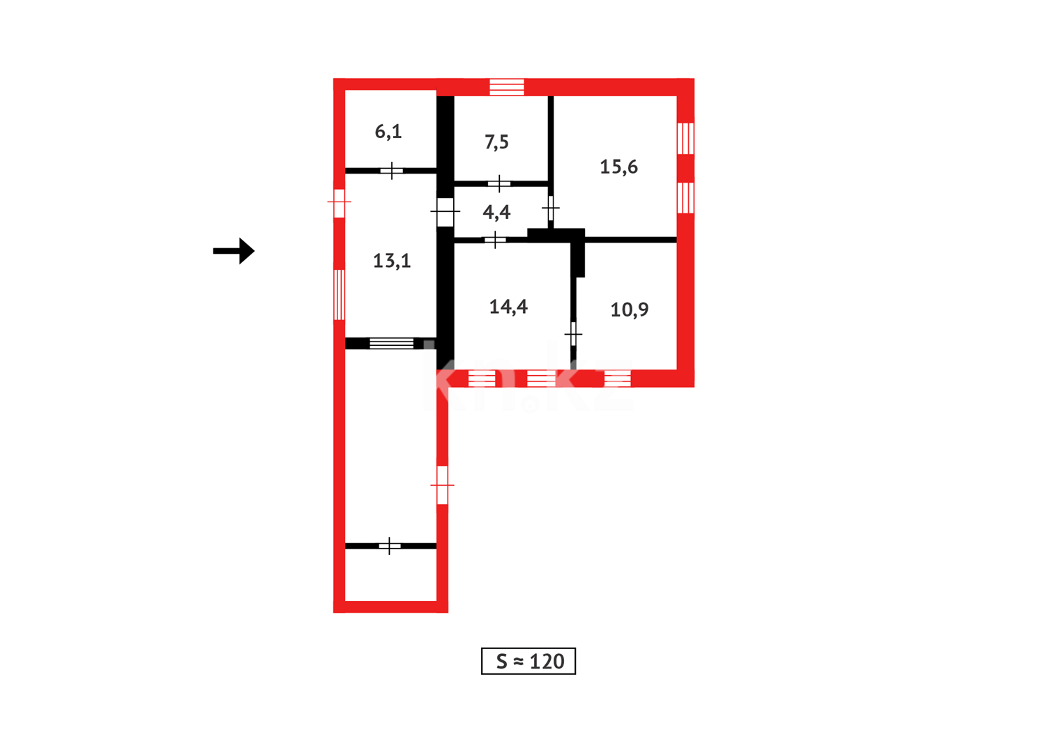 Продажа 5-комнатного дома, 87 м² - Продажа домов, коттеджей в Казахстане фото 14 из 14