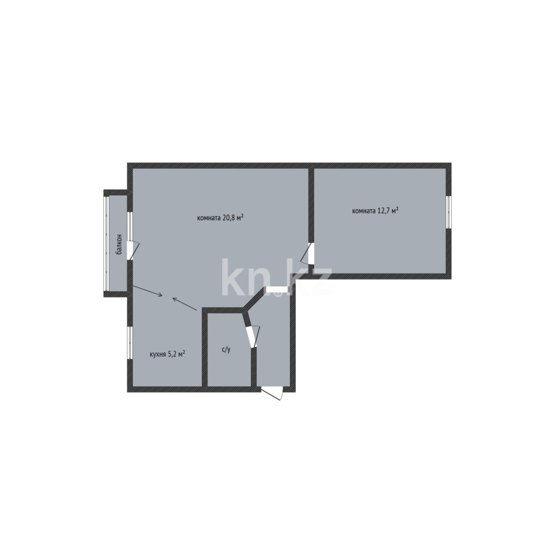 Продажа 2-комнатной квартиры, 45.6 м² - Продажа недвижимости в Костанае фото 2 из 21