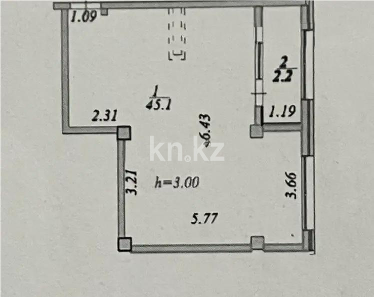 Продажа 1-комнатной квартиры, 47.3 м² - Недвижимость в Казахстане - страница 5 фото 1 из 1