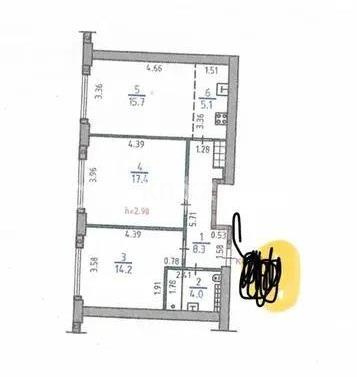 Продажа 3-комнатной квартиры, 64 м², ул. Си Синхая, дом  17 - Продажа квартир в Алматы фото 7 из 7