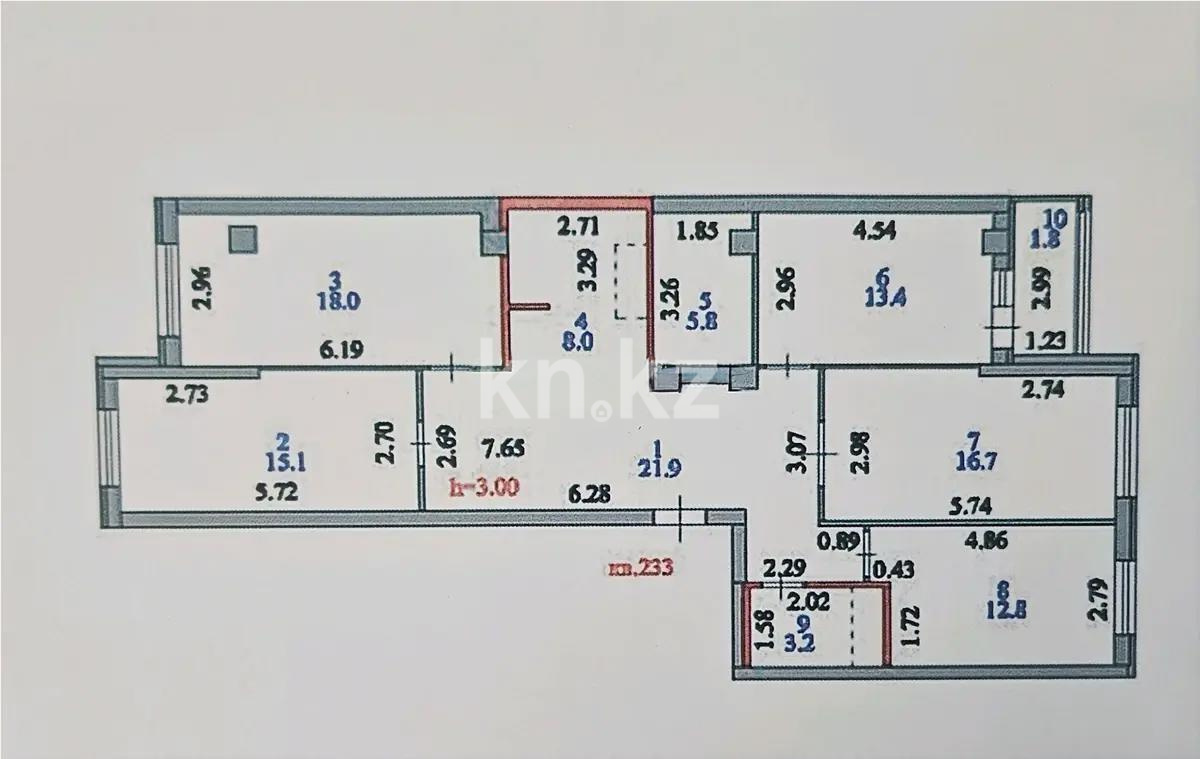 Продажа 4-комнатной квартиры, 116.7 м² - Продажа квартир в Астане фото 1 из 1