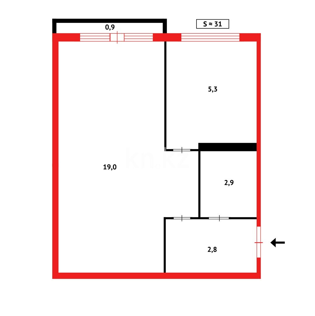 Продажа 1-комнатной квартиры, 30 м² в Караганде - фото 8