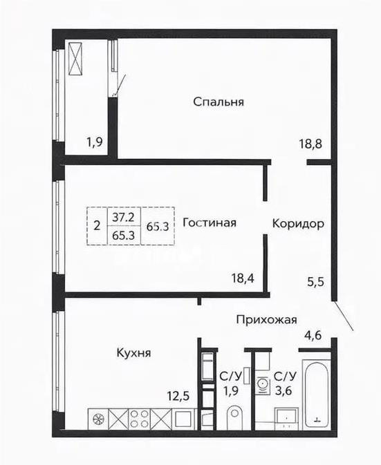 Продажа 2-комнатной квартиры, 67.2 м² - Продажа двухкомнатных квартир от собственников в Астане - страница 5 фото 1 из 1