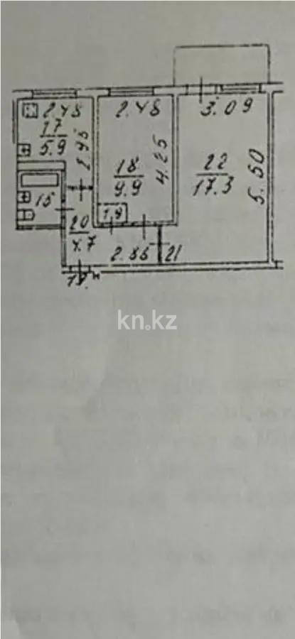 Продажа 2-комнатной квартиры, 42.2 м², мкр-н Тастак-1, дом  17 - Продажа  двухкомнатных квартир в Алматы без посредников с фото фото 6 из 6