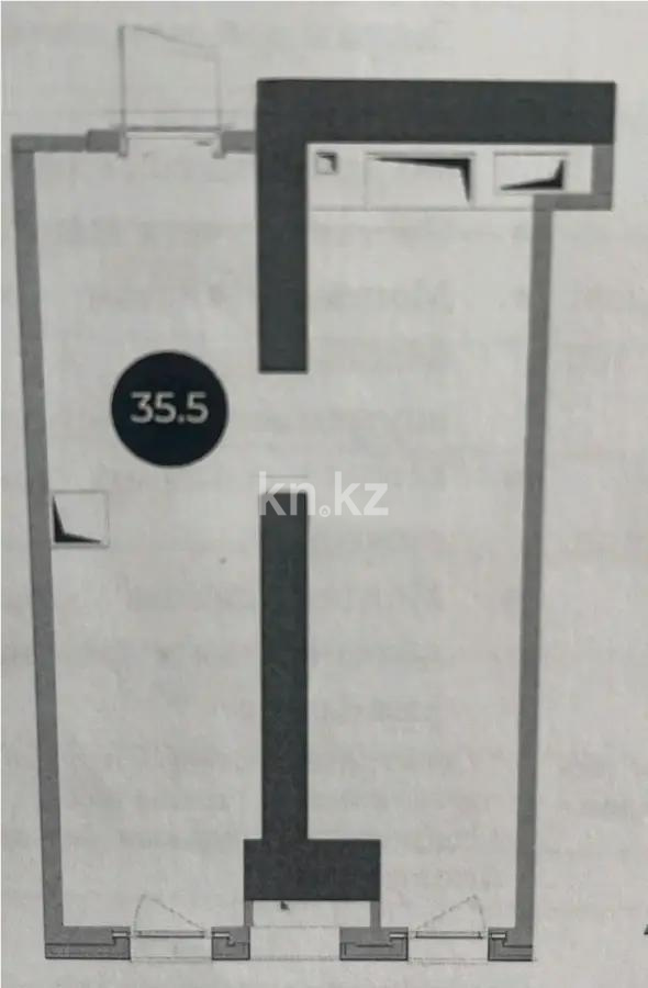 Продажа 1-комнатной квартиры, 35.5 м², пр. Суюнбая, дом  15в - Продажа квартир в новостройках Алматы без посредников фото 2 из 2