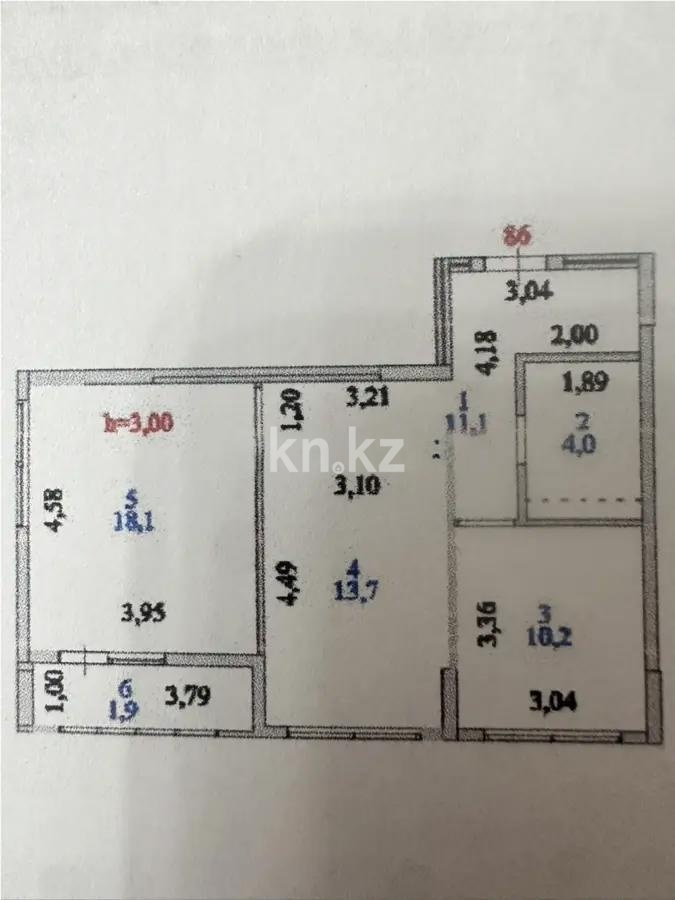 Продажа 2-комнатной квартиры, 60 м² в Астане
