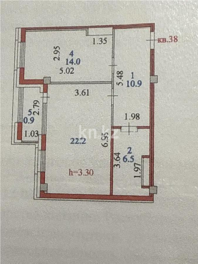 Продажа 1-комнатной квартиры, 54.5 м², ул. Акмешит, дом  19/4 - Продажа  однокомнатных квартир в Астане без посредников с фото фото 1 из 1