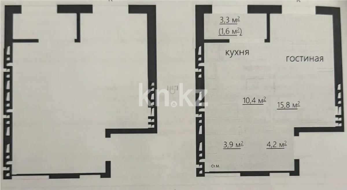 Продажа 1-комнатной квартиры, 38 м² - Продажа недвижимости в Казахстане - страница 22 фото 1 из 1