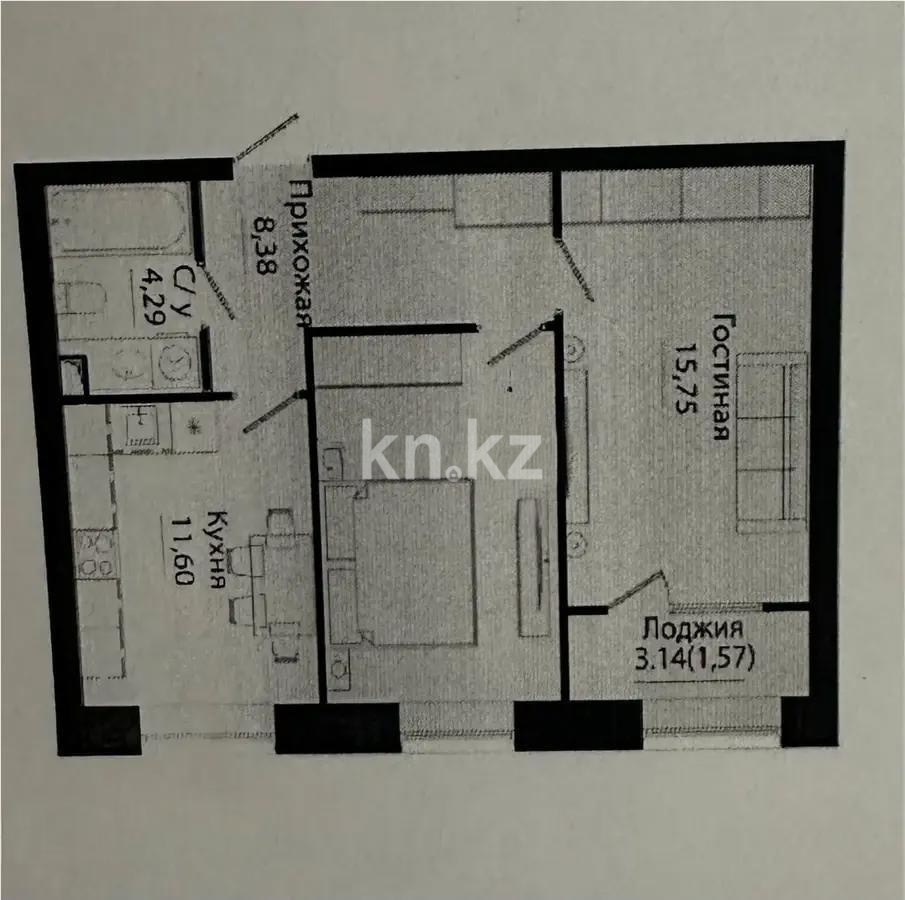 Продажа 2-комнатной квартиры, 55 м², ул. Нажимеденова, дом  28 - Продажа квартир в новостройках Астаны без посредников с фото фото 1 из 1