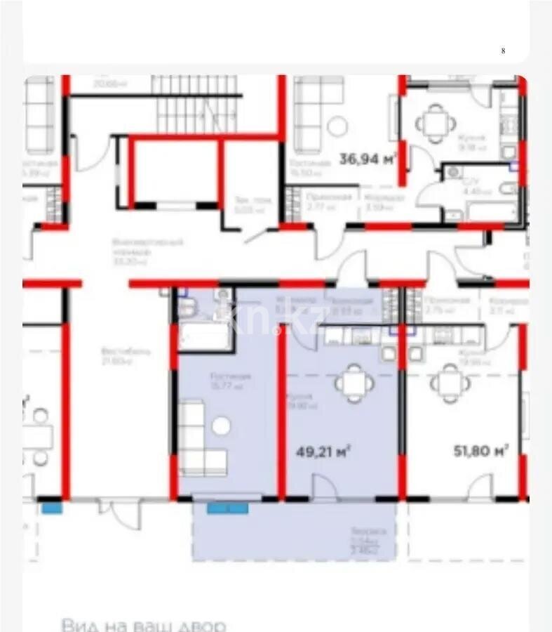 Продажа 2-комнатной квартиры, 49.21 м² в Алматы