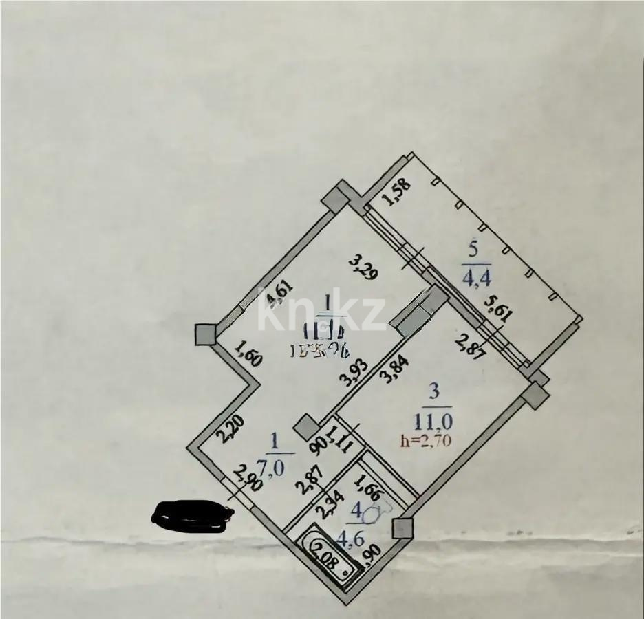 Продажа 1-комнатной квартиры, 42 м² - Продажа однокомнатных квартир в Казахстане фото 5 из 5