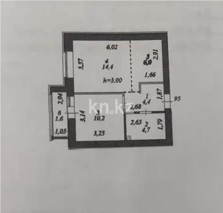 Продажа 2-комнатной квартиры, 41.3 м² в Астане - фото 3
