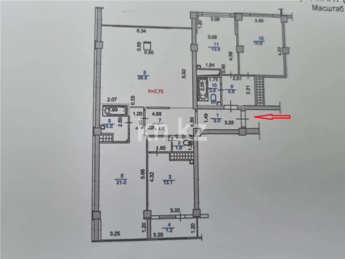 Продажа 4-комнатной квартиры, 140 м², Кульджинский тракт, дом  16/44 - Продажа  четырехкомнатных квартир в новостройках Алматы фото 9 из 9