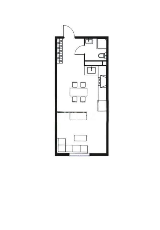 Продажа 1-комнатной квартиры, 27.2 м², ул. Сыбызгы, дом  100 стр - Продажа  однокомнатных квартир в Алматы без посредников с фото фото 1 из 1